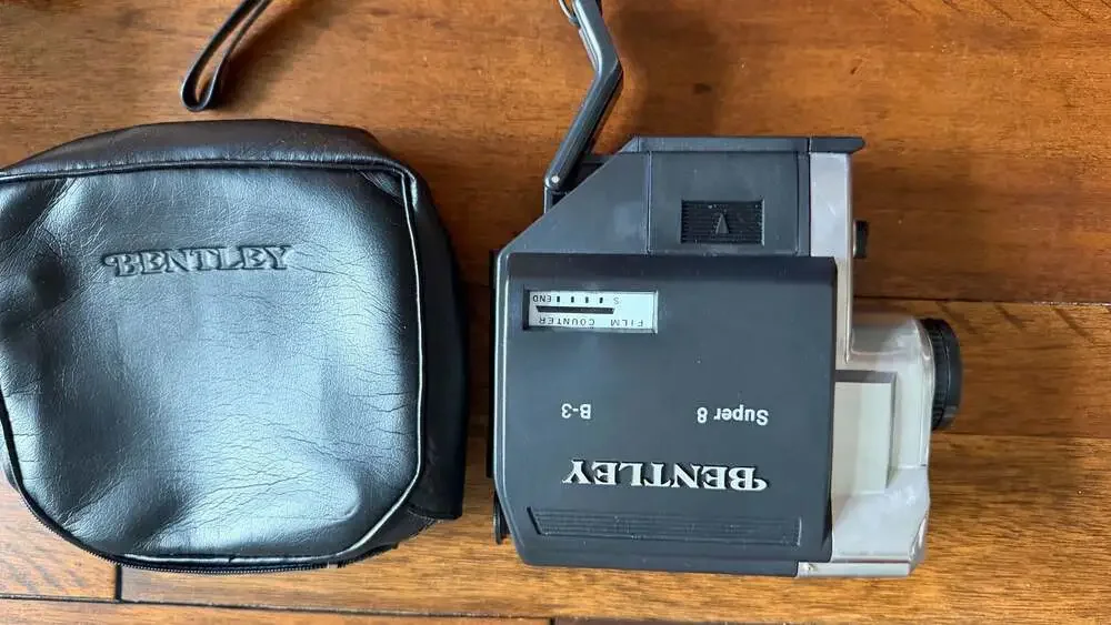 Vintage Bentley B-3 Super 8 Movie Camera with Carrying Case